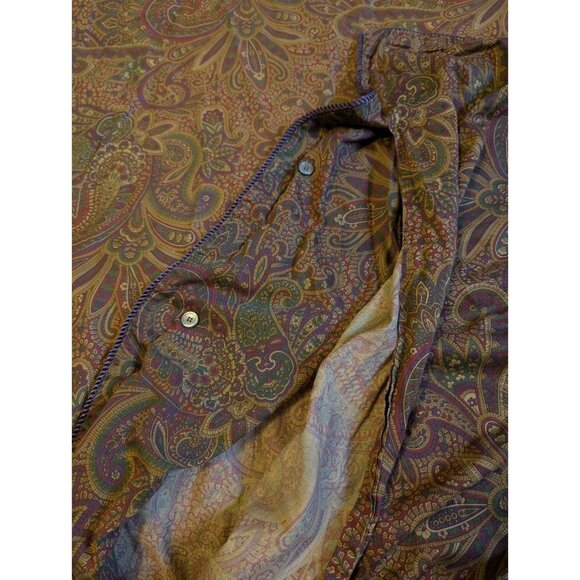 Ralph Lauren California King Duvet Cover Rich Bohemian Purple Paisley Comforter - Picture 3 of 7